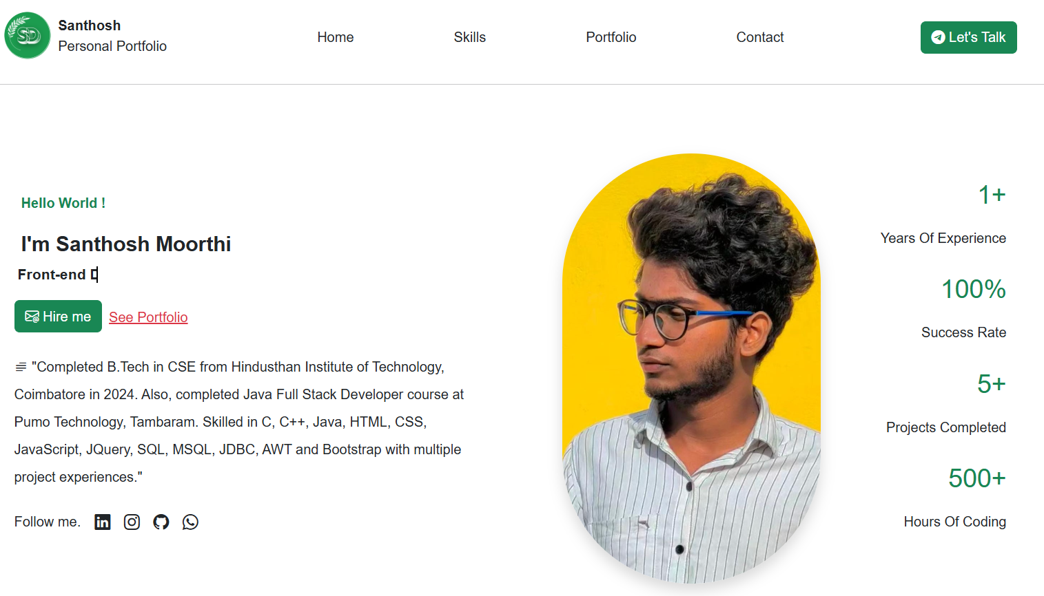 Santhosh | Personal Portfolio